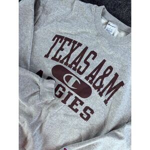 Champion Texas A&M Aggies Crewneck Sweatshirt Gray Mens Large
